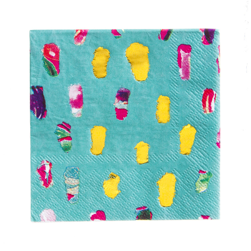 Serviettes de papier 5 po jetables Boho