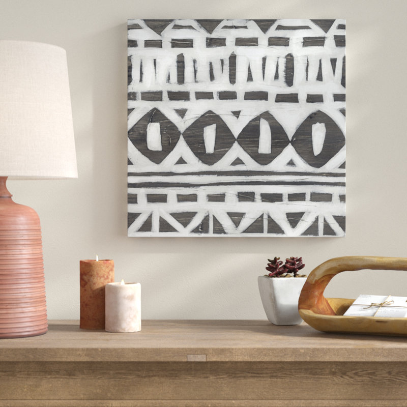 Tribal Textile I by June Erica Vess - Wrapped Canvas Painting, 51cm H x 51cm W