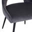 Easton Swivel Dining Chair - Graphite Velvet