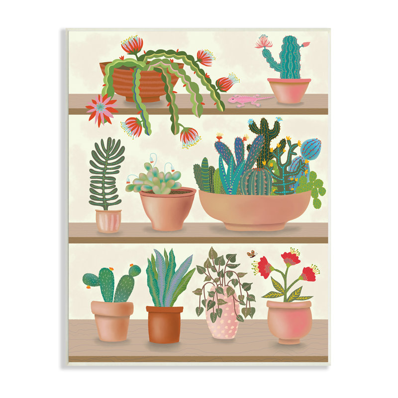 Succulent moderne chic - impression, Plaque murale, H 19 po x l 13 po
