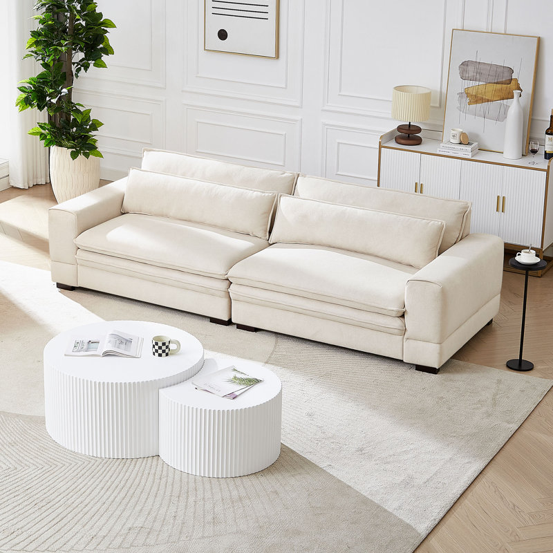 Canapé rembourré Lamere, Beige