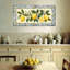 Peinture sur toile Cothran, décoration murale de cuisine méditerranéenne, image vibrante pour la salle à manger ou le vestibule, œuvre d'art sur toile tendue avec châssis jaune et bleu avec cadre intérieur en bois, prête à être suspendue, 12 po x 24 po-129913157-129913156