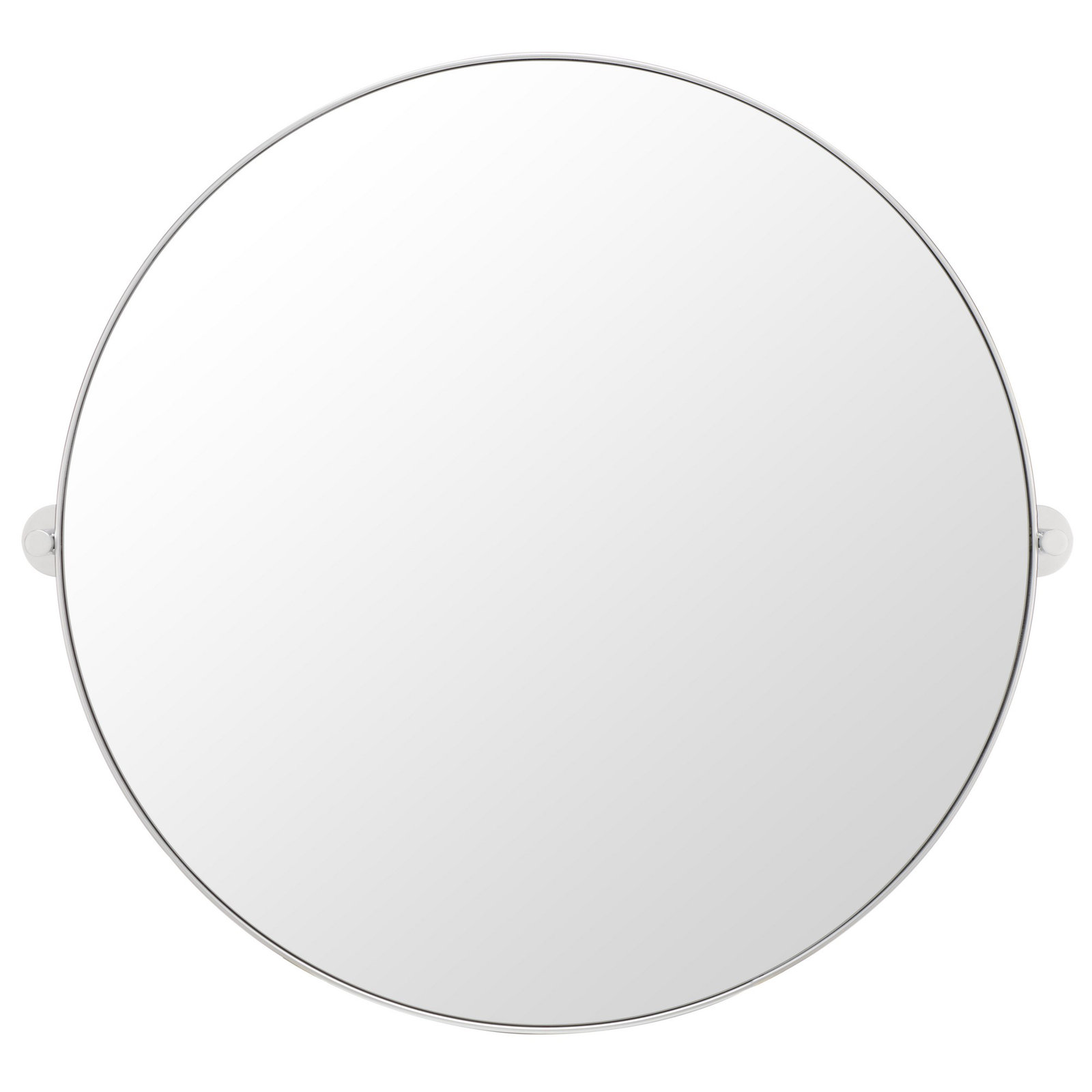 Evvie Metal Flat Wall Mirror, Silver