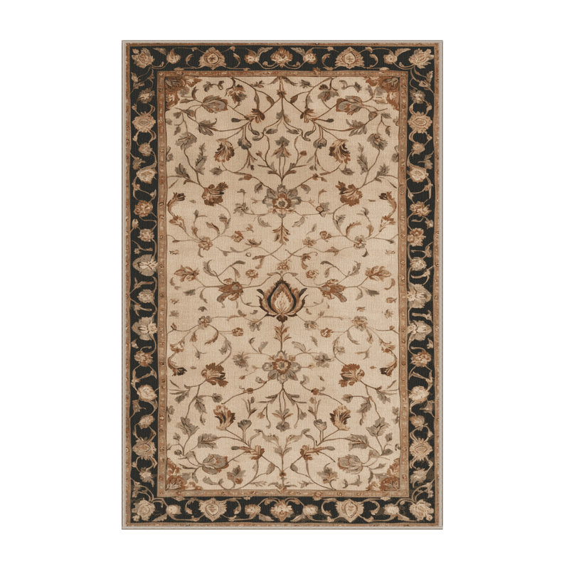 Tapis brun lavable à la machine, Rectangulaire 2 pi x 3 pi
