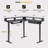 60" L-shaped Electric Standing Desk With Power Outlets & Led Lights-1008385946