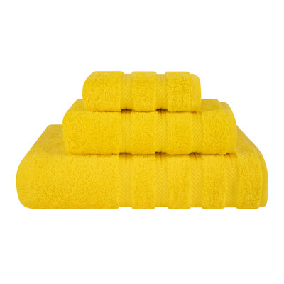Ensemble de serviettes de bain turque 100% coton 3 pièces, collection super douce et absorbante Darcelle