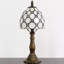 Petite petite lampe de table d'appoint Tiffany Crystal White