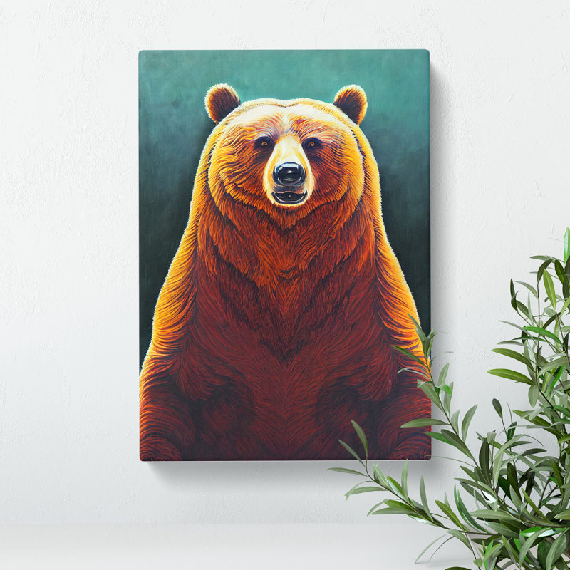Great Grizzly Bear No.3 - Wrapped Canvas