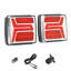 Feux de remorque, ensemble de lumières de queue magnétiques sans fil à DEL carrées 2PCS 12V avec feu de stop, lampe de plaque, ensemble d'éclairage de remorquage imperméable pour bateau, camping, caravane, tracteur, caravane
