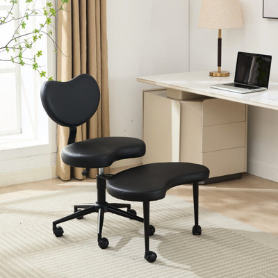 Chaise, chaise à pieds croisés sur roulettes, support lombaire de bureau, tabouret réglable, version améliorée, conception, employés de bureau Fidgety, solution de siège actif, bureau à domicile flexible, activer votre siège,