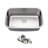 Blenzia 27 Inch Undermount Curved 18 Gauge 304 Stainless Steel Single Bowl Kitchen Sink with Strainer 27" x 18" x 9"