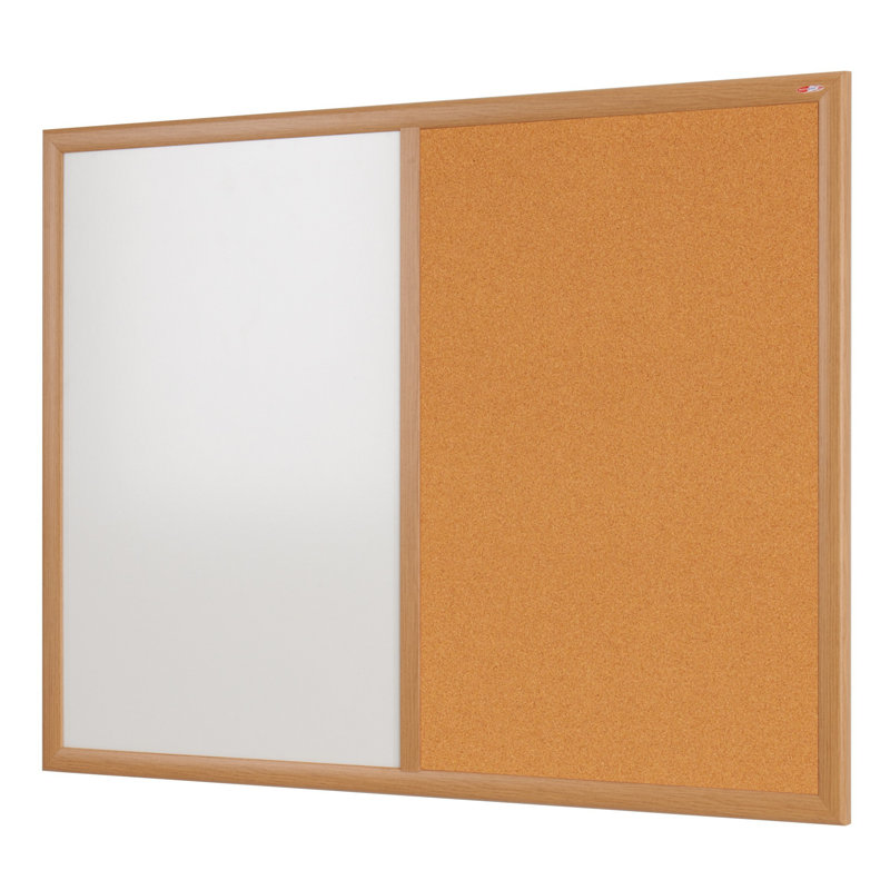 Wall Mounted Combination Board, Cork, 120 cm H x 180 cm W