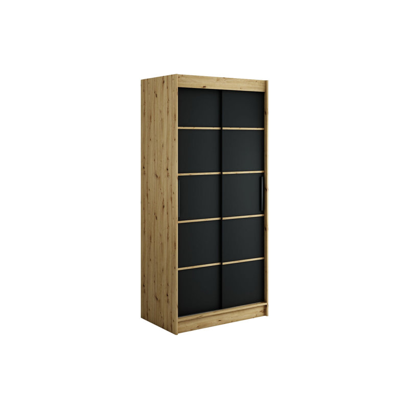 Zafiro 2 Door Manufactured Wood Wardrobe, 200cm H x 100cm W x 62cm D
