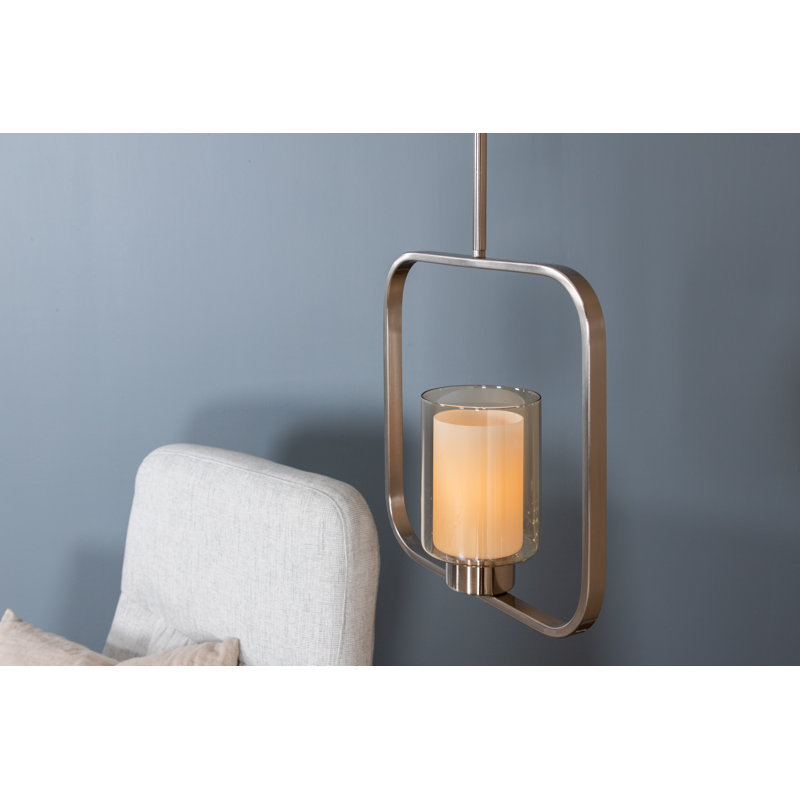 Altheimer 1 - Light Nickel Geometric Pendant