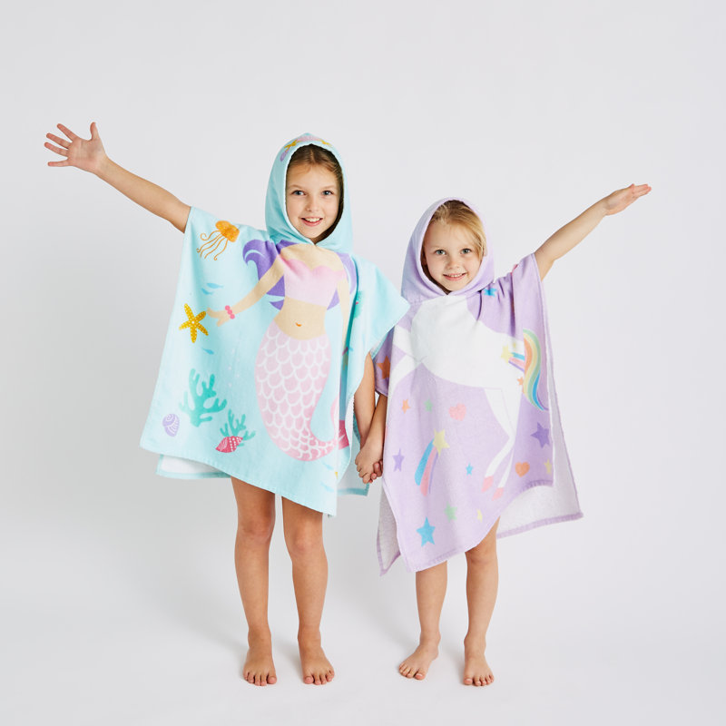 Mermaid Hooded Towel Poncho