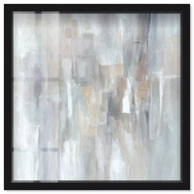 Grey Shadows II Shadowbox Print Neutral Wall Decor by Art Remedy