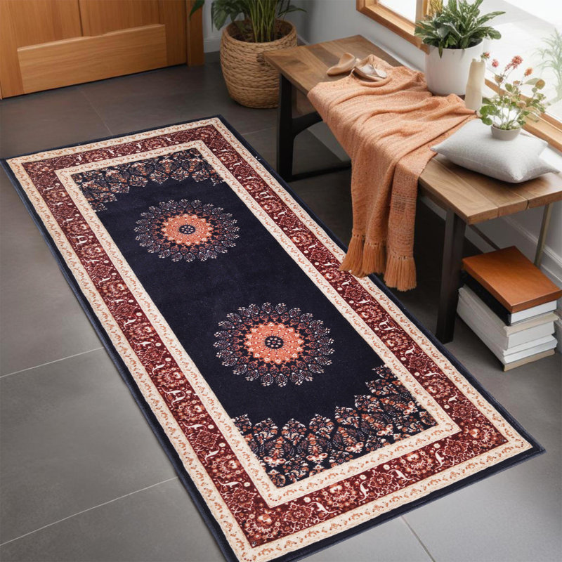 Tapis intérieur lavable 100% nylon Clavene Nanterre, Tapis de couloir 2 pi 7 po x 6 pi