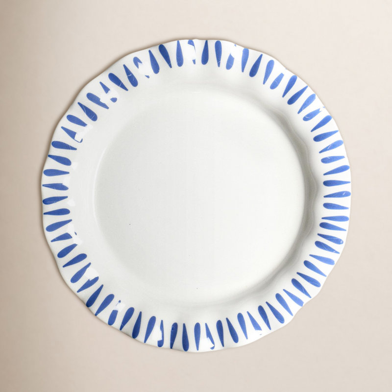 Assiette plate à volants Iris 11 po