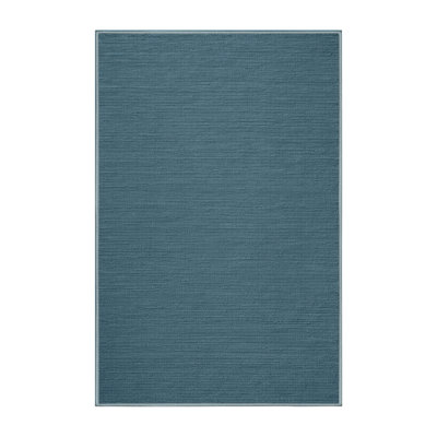 Machine Washable Solid Blue Area Rug