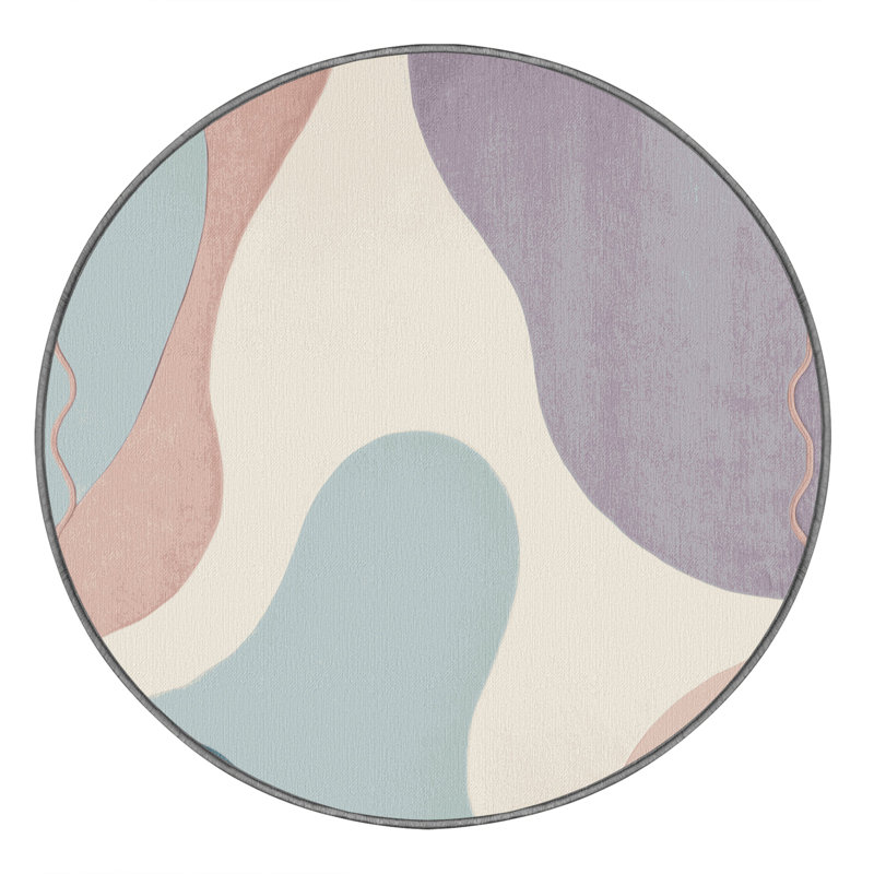 Oceanic Blush Rug, Round 5'
