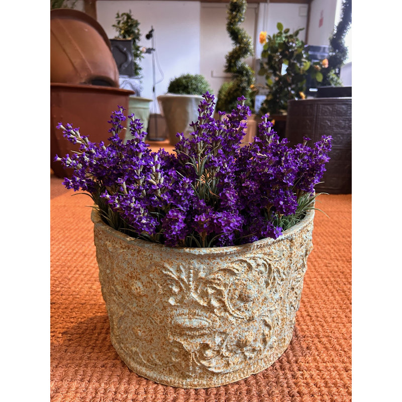 Percy Handcrafted Indoor / Outdoor Planter, 24cm H x 34cm W x 17cm D, Bronze Verdigris