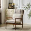 Fauteuil Mid-Century rembourré gris-2141549227
