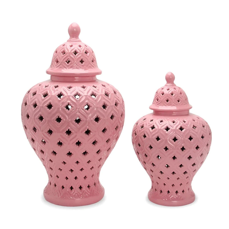 Pot à gingembre en céramique fabriqué à la main Mironica, H 12,9 po x l 7,8 po x P 7,8 po