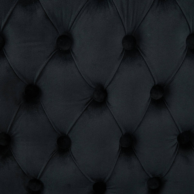 Banc en velours pour causeuse double, Naturel, Noir