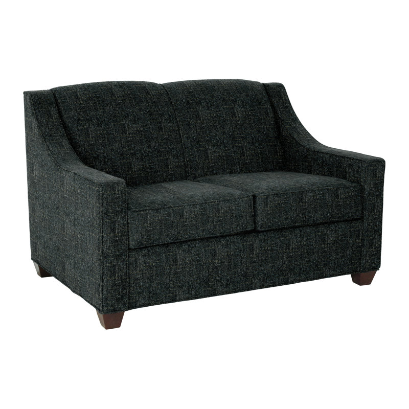 Phillips 52" Square Arm Sofa Bed with Reversible Cushions, Dorset Charcoal, Empire Mahogany