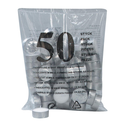 Unscented Tealight Candle with Metal Holder