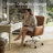 Button Tufted Faux Leather Office Task Chair with Padding-1851208426