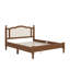 Ensemble de chambre à coucher 3 pièces avec cadre de lit en bois, 1 table de chevet rétro et 1 coiffeuse de maquillage avec tabouret-748974186-748974183