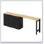 Buffet 89,7 po en bois avec table extensible, armoire de rangement multifonctionnelle avec 2 portes et 3 tiroirs pour le salon, la salle d'étude, le vestibule et la cuisine-902269566