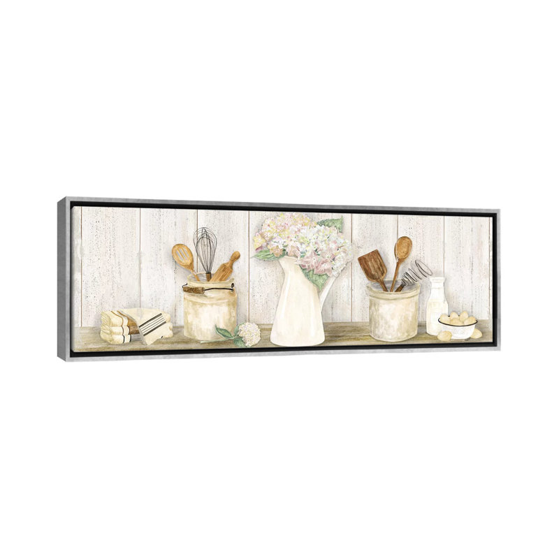 Panneau de cuisine rétro par Tara Reed, impression d'art graphique panoramique, H 20 po x l 60 po x P 1,5 po