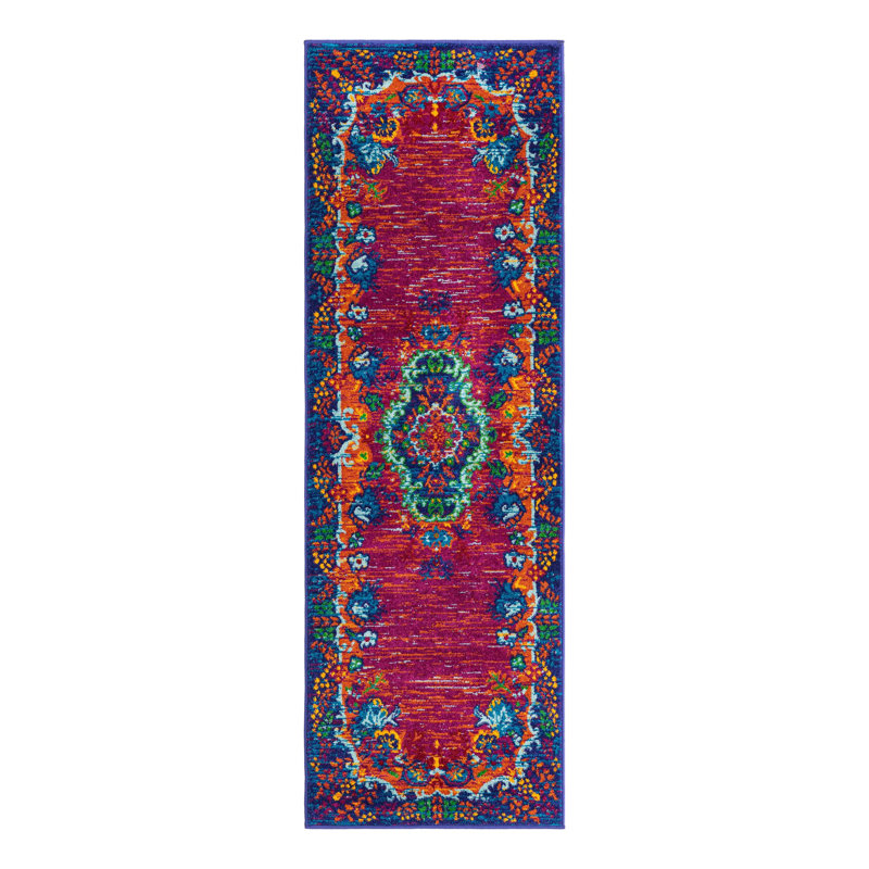 Floral Indoor Rug, Runner 2' x 6'