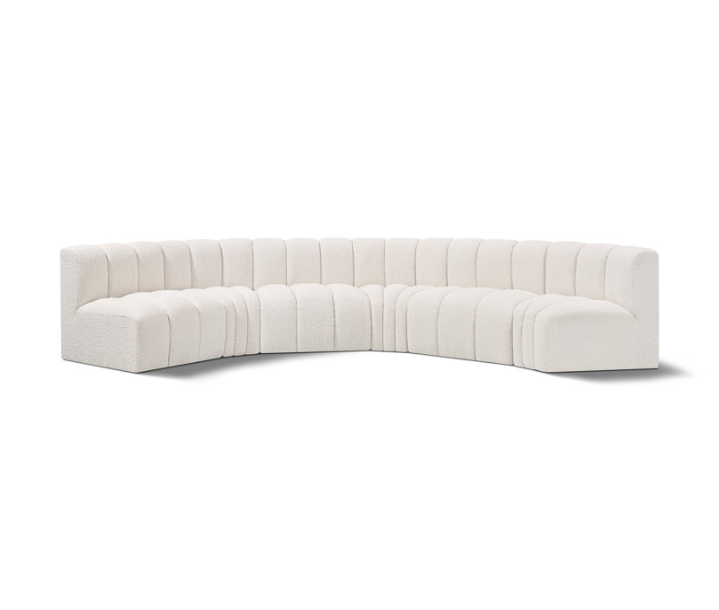 Canapé et méridienne rembourrés Huxleigh, Tissu crème bouclé