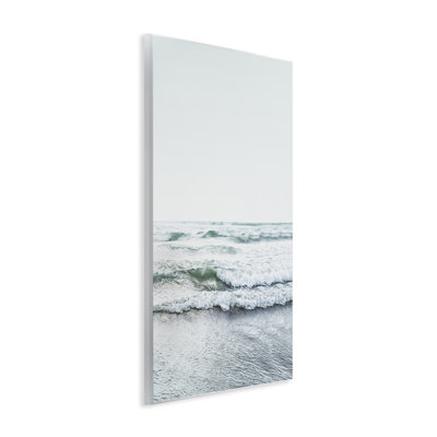 Ocean Wave Cascade Monochrome Wall Plaque, design by Sisi and Seb