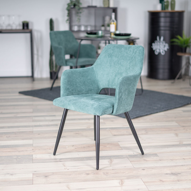 Bovey 127cm H Upholstered Armchair, Green