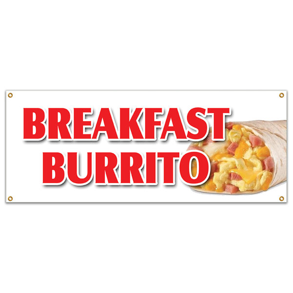 SignMission Breakfast Burrito Banner Sign | Wayfair