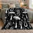 1pc Black Mushroom Constellation Blanket, Whimsical Celestial Fungi Flannel Throw, Soft Cozy Lightweight Blanket for Sofa Couch Bed Living Room Dorm Travel, Unique Boho Home Decor All Season Blanket, Gift-135864559