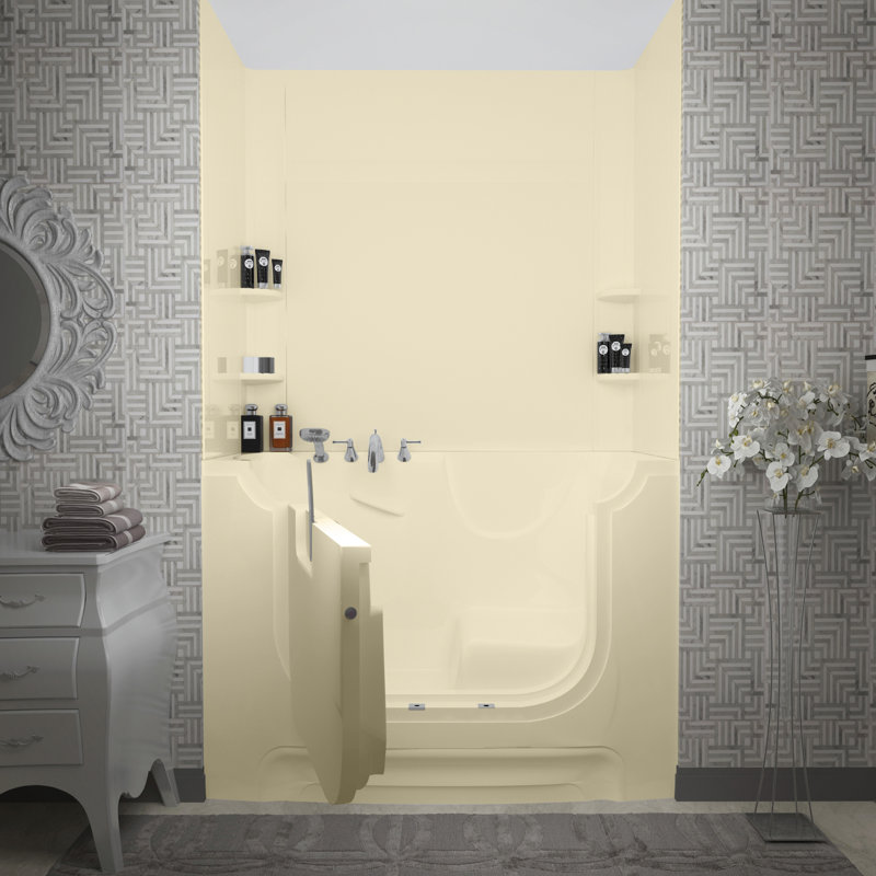 Baignoire de tourbillon 60 po x 30 po HandiTub, Biscuit, Gauche