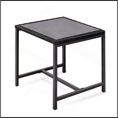 Ensemble de bistro 3 pièces pour terrasse avec coussin bleu pour jardin