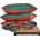 Red/Teal/Beige
