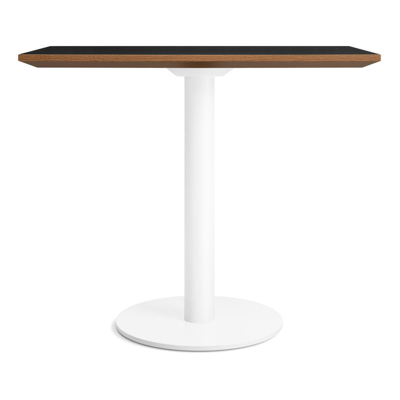 Table de salle à manger rectangulaire Easy 32 ", Blanc mat, Noir, noir, noir, noir