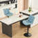 Latiera Swivel Adjustable Height Bar Stools Faux Leather Counter Stools with Footrest