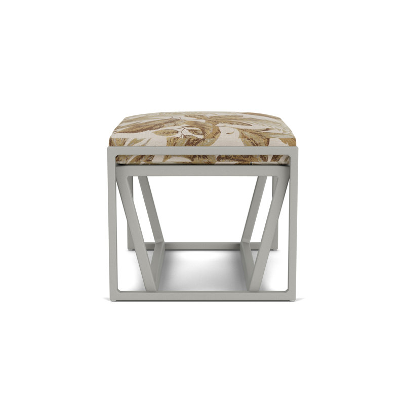 Summit Outdoor Ottoman, Platinum, Botanic Willow