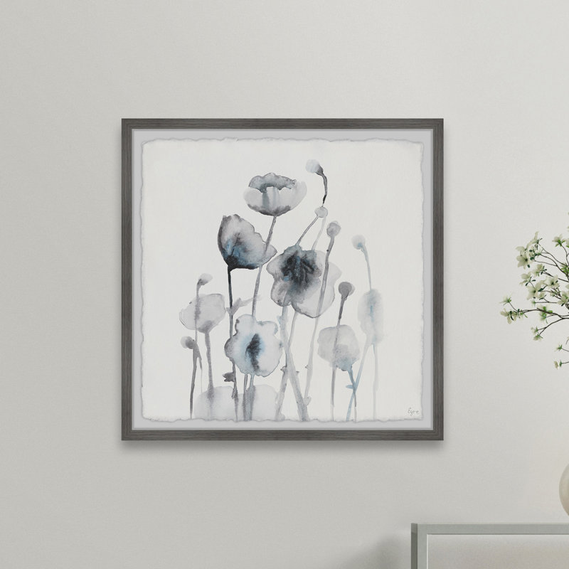 « white fleuris ii »-cadre photo imprimé sur papier, H 18 po x l 18 po x P 1,5 po