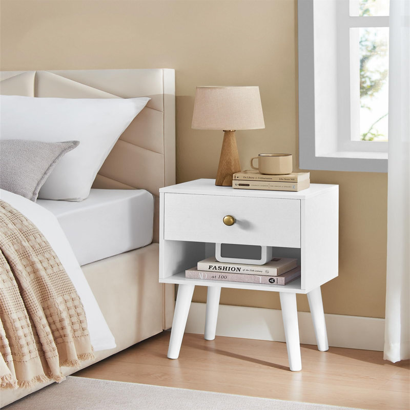 39cm W Manufactured Wood Bedside Table