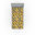 Jaune terre / motif floral gris