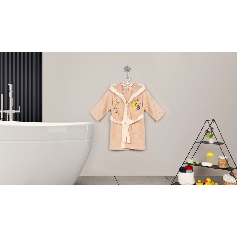 Peignoir 100% coton Clintonville, Enfants S, Brun